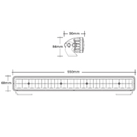 Navigata LED Marine Double Row Light Bar 550mm White