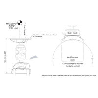 Scanstrut ROKK Mini Device Mount Cable Tie Base Only