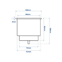 Brushed Stainless Steel Drink Holder with Drain