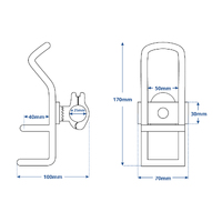 Rod Holder Adjustable Clamp-on 25mm Rail Mount