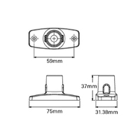 Light Pole 360 Degree LED Nylon Fixed Base & Round Head 100mm