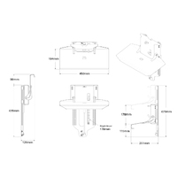 Shockwave Bulkhead Mount Adjustable Footrest