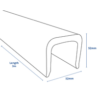 Boat Trailer Plank C Section 52x52mm x 3m Blue