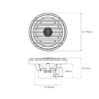 Aquatic AV RGB Marine Speakers Elite Series 6.5 Inch