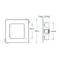 Hella Marine EuroLED 95 Gen2 Square Downlight Spring Clip with Stainless Steel Rim