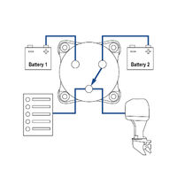 Heavy Duty Battery Switch 350A 12-48V 4-Position (1-2-Both-OFF)