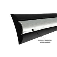 Gunwale Rub Rail Rigid PVC 38mm x 3.65m Black (C) BODY ONLY