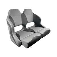 H99 Double Helmsman Flip-Up Boat Seat Dusty Grey/Black