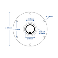 Pedestal Plug-in Adjustable 330-480mm