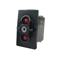 LED Illuminated Sealed Rocker Switches without Actuator Cover (ON)/OFF/(ON)