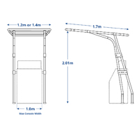 Oceansouth Signature T-Tops width 1.2m or 1.4m