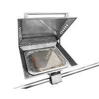 Asado Stainless Steel Boat BBQ with Removable Rail Mount