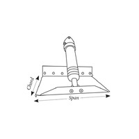 Bennett Marine Trim Plane Assembly with Piano Hinge 42 x 12 Inch (Maritimo)