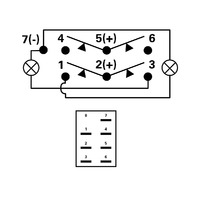 LED Illuminated Sealed Rocker Switches without Actuator Cover (ON)/OFF/(ON)