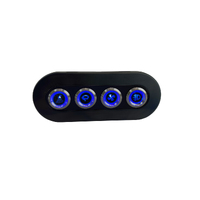 Water Resistant Black Switch Panels with Blue LED On/Off Switches