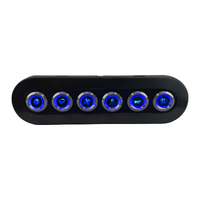 Water Resistant Black Switch Panels with Blue LED On/Off Switches