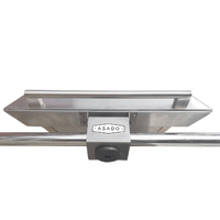 Asado Stainless Steel Boat BBQ with Removable Rail Mount