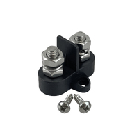 Dual Terminal Stud with Isolating Plate Black M10