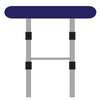 Heavy Duty T-Top width 1.4m Anodised Frame Navy Blue Shade