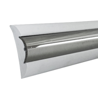 Gunwale Rub Rail Rigid PVC 38mm (C) with 19mm Stainless Steel Insert 3.65m