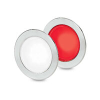 EuroLED95 Gen2 Round White/Red Downlight Stainless Steel Rim 12/24v