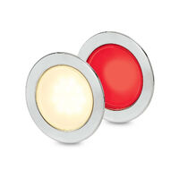 EuroLED95 Gen2 Round Warm White/Red Downlight Stainless Steel Rim 12/24v