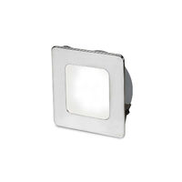 EuroLED95 Gen2 Square White Downlight Stainless Steel Rim 12/24v