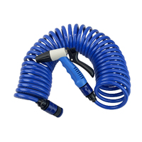 Coiled Hose Kit with Trigger Nozzle & Storage Bag 10.5m