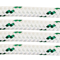 Polyester Double Braid Rope 14mm x 100m White/Green