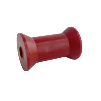 Soft Red Poly Keel Roller 96x60mm x 17mm Bore