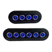 Water Resistant Black Switch Panels with Blue LED On/Off Switches