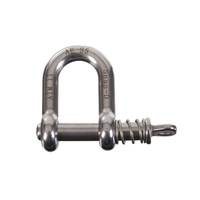 Heavy Duty D Shackles with Spring Loaded Captive Pin Stainless Steel